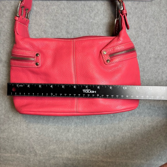 Tignanello Pink Purse Soft 100% Leather Hobo Bag Shoulder Bag Handbag Zipper - Picture 8 of 8